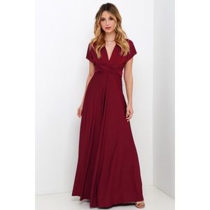 Lulu's Burgundy Maxi Dress